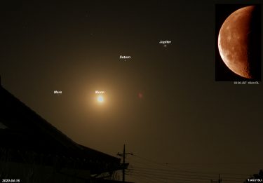 Planet and Moon at Dawn April 16, 2020
