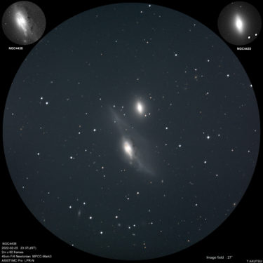 NGC4435（右上）, NGC4438（左下）